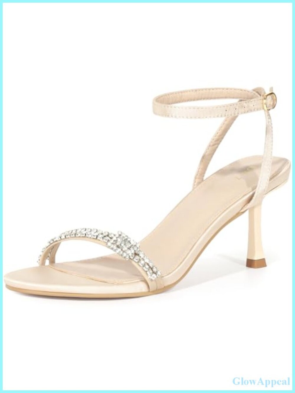 Womens Rhinestone Open Toe Strappy Slingback Heels Sandals Stiletto